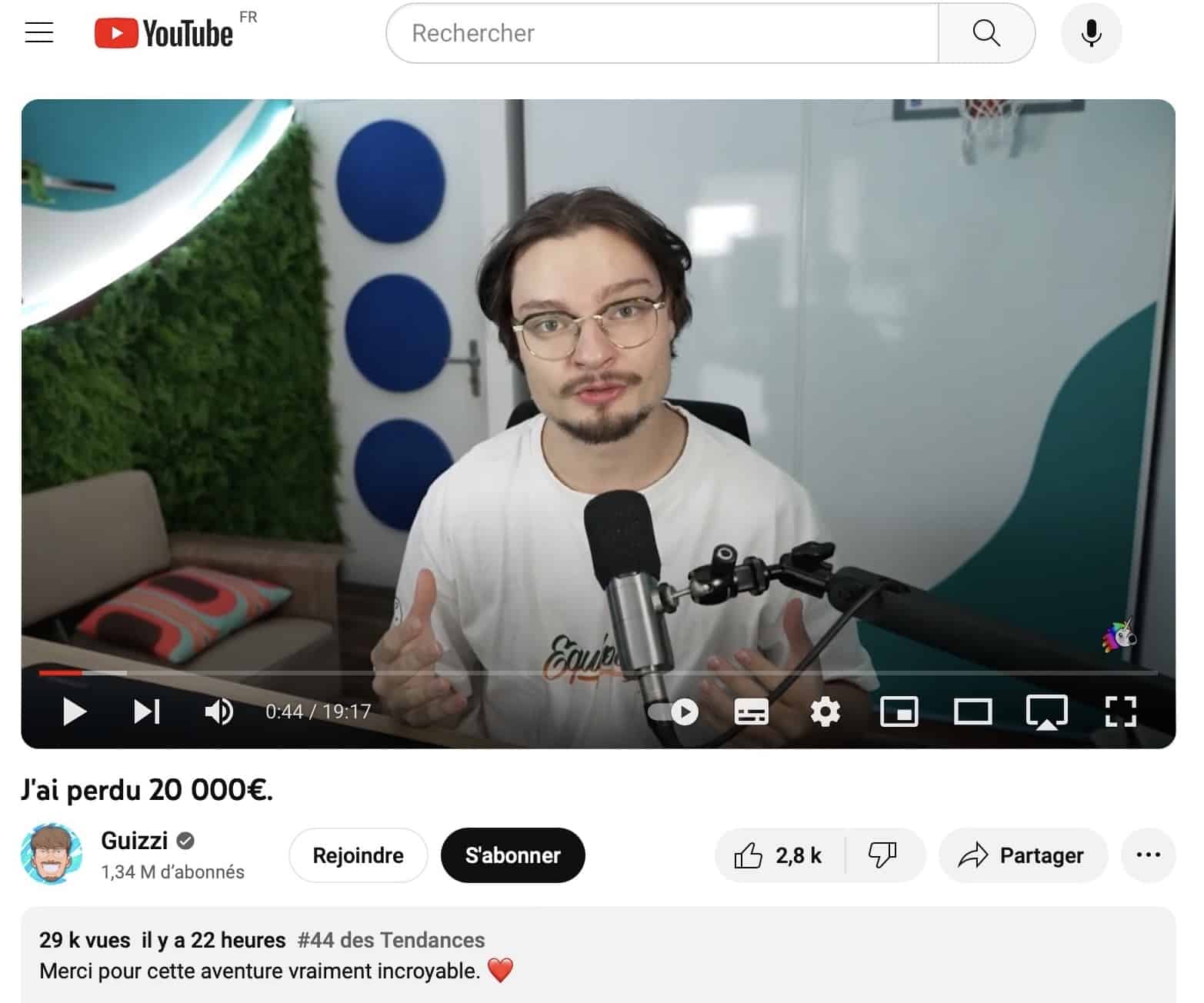 Le Youtubeur au grand coeur