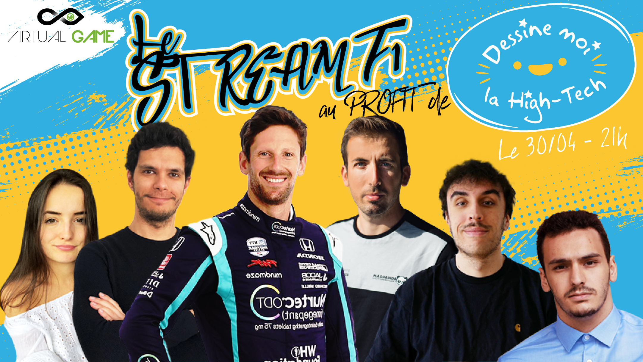 Une « Sim Race » caritative au profit de DMLHT avec le pilote Romain Grosjean le 30 Avril à 21H